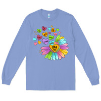 Colony Blue sunflower love hugs Long Sleeve Tee - MaliasSmallBusiness