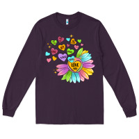 Plum sunflower love hugs Long Sleeve Tee - MaliasSmallBusiness