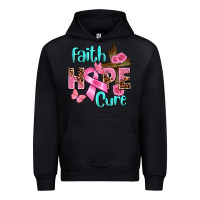 Black Faith hope cure Breast Cancer Urban Hoodie - FaDigitalArtStudio