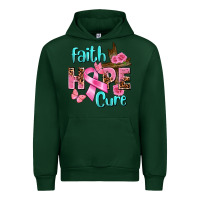 Forest Green Faith hope cure Breast Cancer Urban Hoodie - FaDigitalArtStudio
