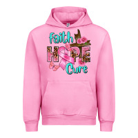 Fuchsia Pink Faith hope cure Breast Cancer Urban Hoodie - FaDigitalArtStudio