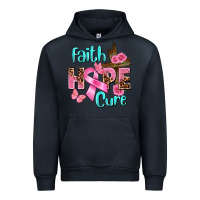 Navy Faith hope cure Breast Cancer Urban Hoodie - FaDigitalArtStudio