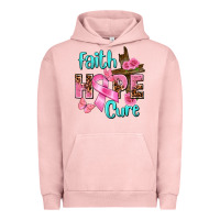 Pigment Salmon Faith hope cure Breast Cancer Urban Hoodie - FaDigitalArtStudio