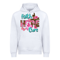 White Faith hope cure Breast Cancer Urban Hoodie - FaDigitalArtStudio