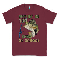 Burgundy reelin' in 100 days of school Classic Tee - MaliasSmallBusiness
