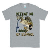 Heather Grey reelin' in 100 days of school Classic Tee - MaliasSmallBusiness
