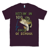 Plum reelin' in 100 days of school Classic Tee - MaliasSmallBusiness