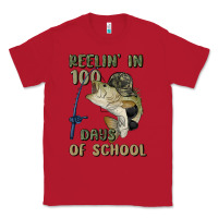 Red reelin' in 100 days of school Classic Tee - MaliasSmallBusiness