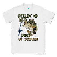 White reelin' in 100 days of school Classic Tee - MaliasSmallBusiness