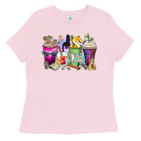 Bubblegum Pink boss babe coffee cups Ladies Tee - Zillion Design Studio
