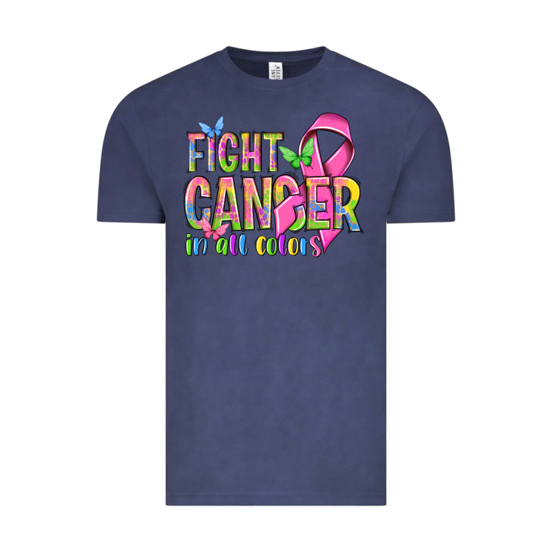 Fight Cancer In All Colors Vintage Tee by NancyCooperArtShop | Teevron