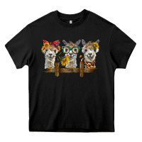 Black 3 alpacas Heavy Core Tee - BarkalooDesign