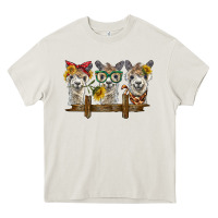 Cream 3 alpacas Heavy Core Tee - BarkalooDesign