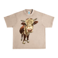 French Oak Hereford Heifer Urban Heavy Tee - LillyAllenDesigns