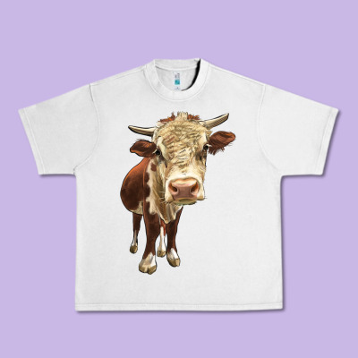 Hereford Heifer Urban Heavy Tee Designed By Lillyallendesigns