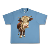 Pebble Blue Hereford Heifer Urban Heavy Tee - LillyAllenDesigns