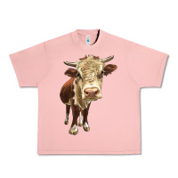 Salmon Hereford Heifer Urban Heavy Tee - LillyAllenDesigns