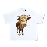 White Hereford Heifer Urban Heavy Tee - LillyAllenDesigns