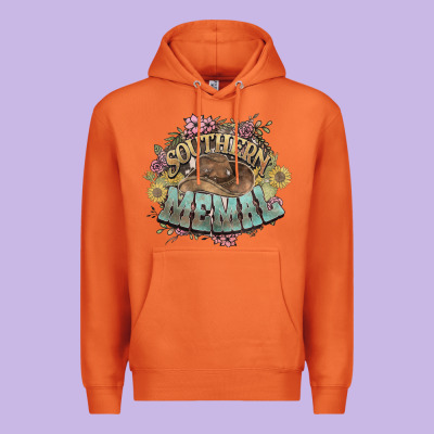 Southern Memal Western Flowers Premium Hoodie Designed By Howdyjamesfarm
