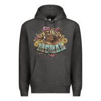 Charcoal Heather Southern Memal western flowers Premium Hoodie - HowdyJamesFarm