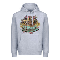 Heather Grey Southern Memal western flowers Premium Hoodie - HowdyJamesFarm
