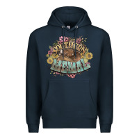 Navy Southern Memal western flowers Premium Hoodie - HowdyJamesFarm