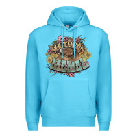 Ocean Blue Southern Memal western flowers Premium Hoodie - HowdyJamesFarm