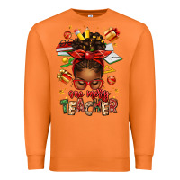 Carrot one merry teacher afro messy bun Premium Sweatshirt - texasbilliewilder