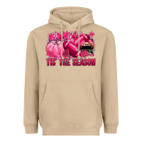 Tis' The Season Football Breast Cancer Heavyweight Hoodie | Teevron