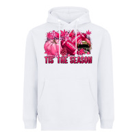 White Tis' the season Football Breast Cancer Heavyweight Hoodie - NancyCooperArtShop