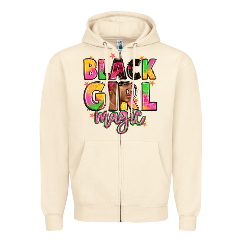 Black Girl Magic Zipper Hoodie by Artiststas | Teevron