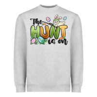 Heather Grey the hunt is on Heavyweight Sweatshirt - MaliasSmallBusiness