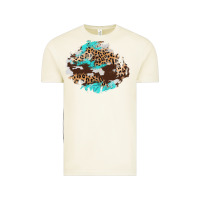 Vintage Arctic cowhide leopard turquoise patch Vintage Tee - AdoDesignShop