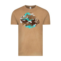 Vintage Camel cowhide leopard turquoise patch Vintage Tee - AdoDesignShop