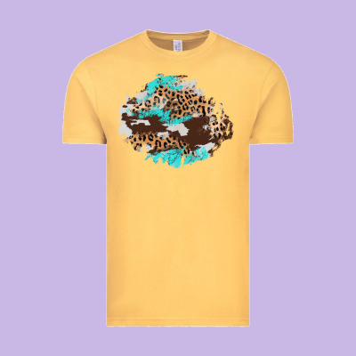 Cowhide Leopard Turquoise Patch Vintage Tee Designed By Adodesignshop
