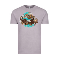 Vintage Zinc cowhide leopard turquoise patch Vintage Tee - AdoDesignShop