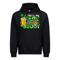 Black St. Patrick's Bad and boozy Urban Hoodie - OliviaCreatesArt