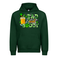 Forest Green St. Patrick's Bad and boozy Urban Hoodie - OliviaCreatesArt