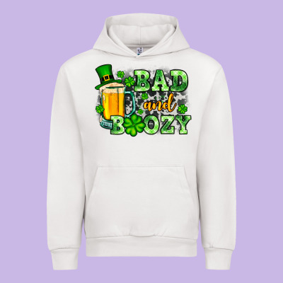 St. Patrick's Bad And Boozy Urban Hoodie Designed By Oliviacreatesart