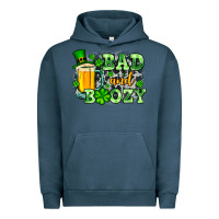 Pigment Midnight Navy St. Patrick's Bad and boozy Urban Hoodie - OliviaCreatesArt
