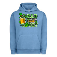 Pigment Pebble Blue St. Patrick's Bad and boozy Urban Hoodie - OliviaCreatesArt