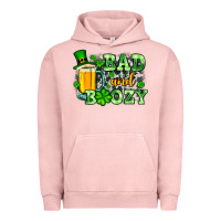 Pigment Salmon St. Patrick's Bad and boozy Urban Hoodie - OliviaCreatesArt
