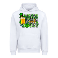 White St. Patrick's Bad and boozy Urban Hoodie - OliviaCreatesArt