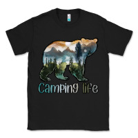 Black camping bear Classic Tee - MaliasSmallBusiness