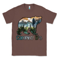 Chestnut camping bear Classic Tee - MaliasSmallBusiness