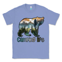 Colony Blue camping bear Classic Tee - MaliasSmallBusiness