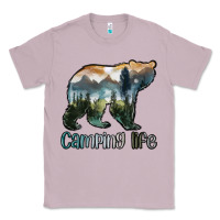 Lilac camping bear Classic Tee - MaliasSmallBusiness