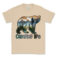 Mushroom camping bear Classic Tee - MaliasSmallBusiness