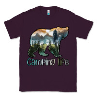Plum camping bear Classic Tee - MaliasSmallBusiness