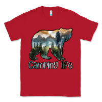 Red camping bear Classic Tee - MaliasSmallBusiness